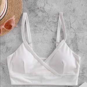 White Baithing Suit Top